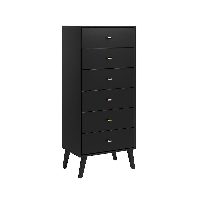 Prepac Milo Mid-Century Modern Tall 6-Drawer Dresser