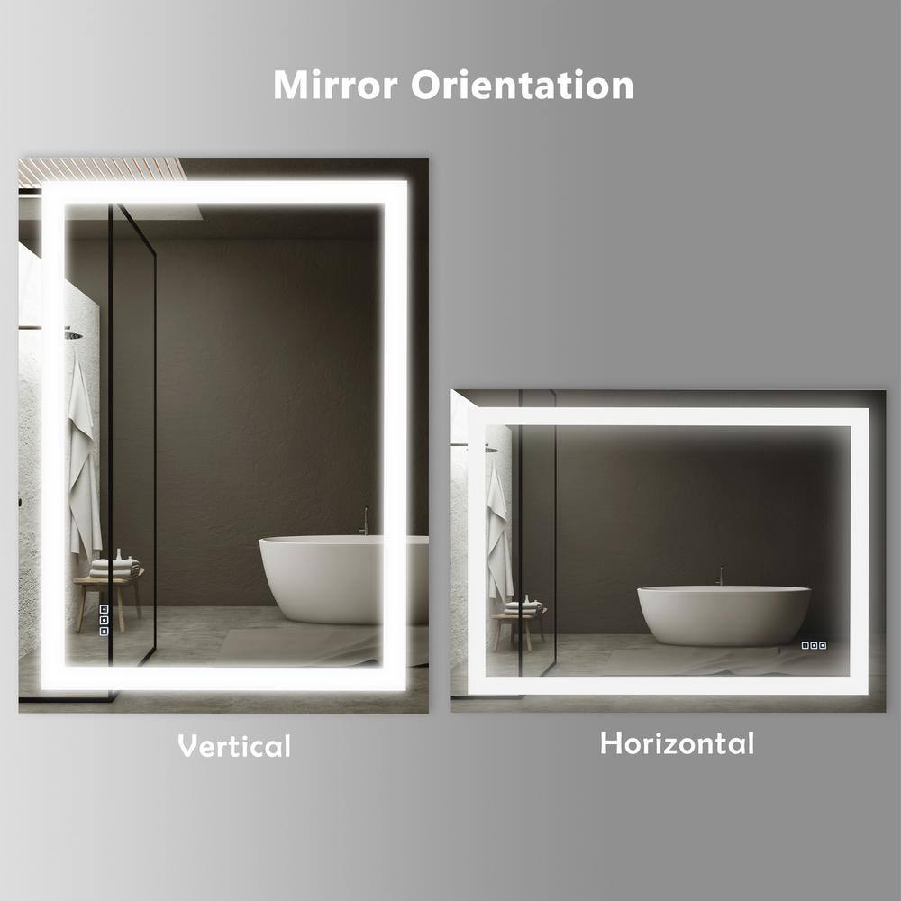 KINWELL 48 in. W x 36 in. H Frameless Rectangular LED Light Bathroom Vanity Mirror MCG0520