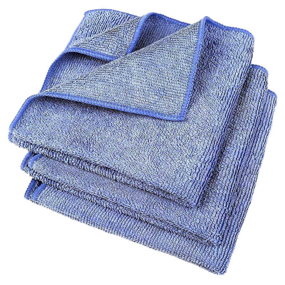 Buffalo 12 x 12 Blue Microfiber Cleaning Cloth 3pk Bag