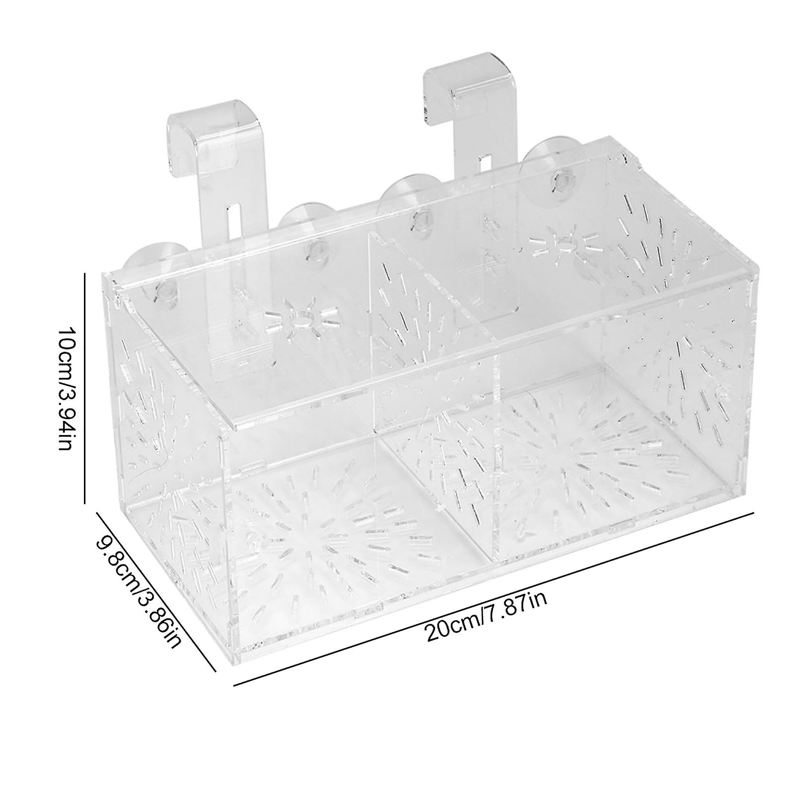 Acrylic Transparent Fish Tank Breeding Isolation Box Aquarium Hatchery Incubator Holder(b)