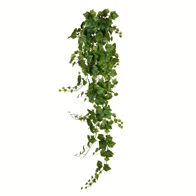 Vickerman Artificial Green Grape Leaf Ivy Hanging Bush