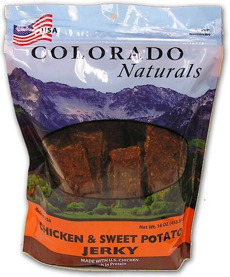 Colorado Naturals Chicken and Sweet Potato Jerky Dog Treats， 16-oz bag