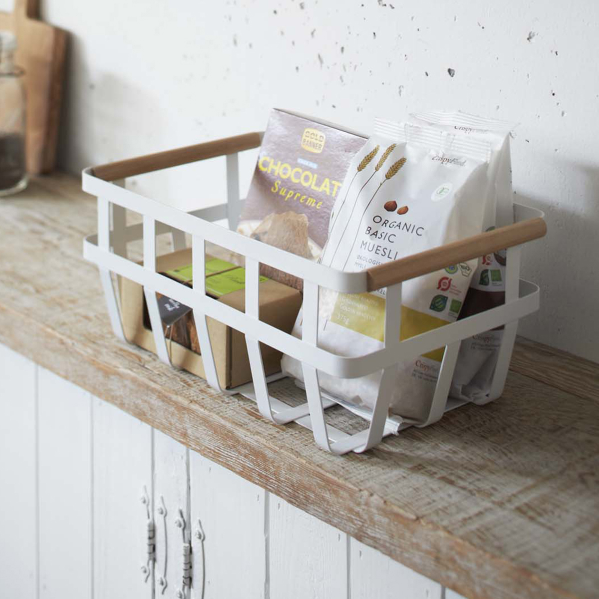 Yamazaki Tosca Baskets with Wooden Handles