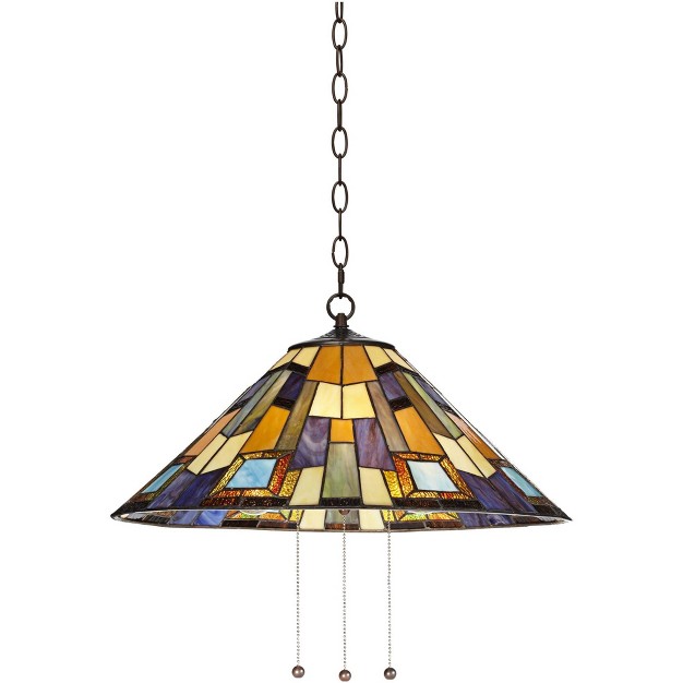 Wide  Style Art Glass Fixture For Dining Room House colors May Vary