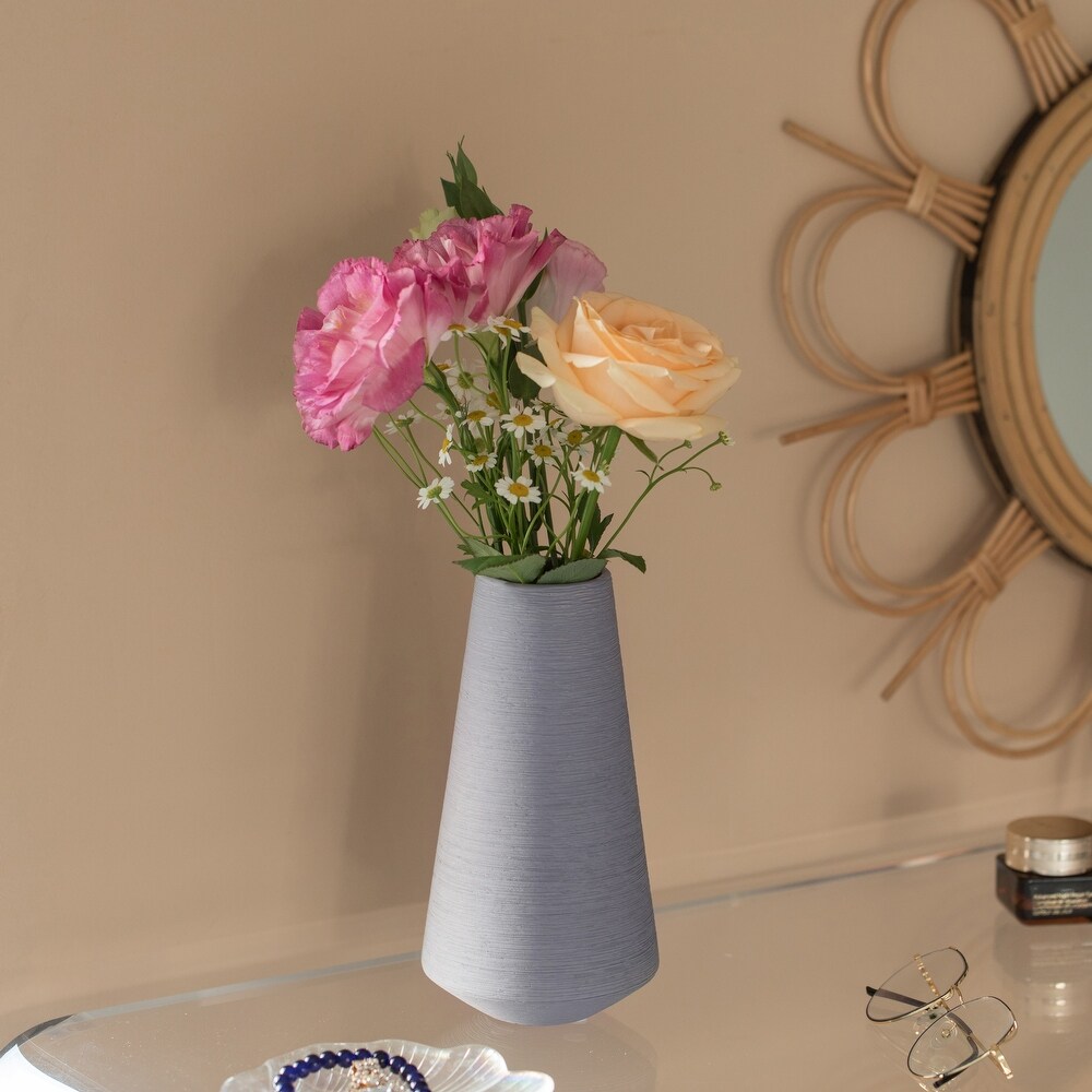 Decorative Ceramic Round Cone Shape Centerpiece Table Vase