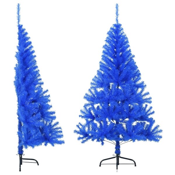 vidaXL Christmas Tree Decoration Artificial HalfCircle Tree with Stand PVC