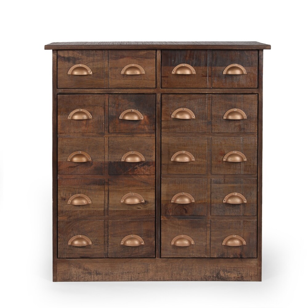 Terrell Indoor Mango Wood Handcrafted Cabinet by Christopher Knight Home