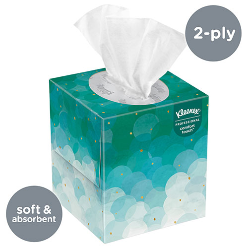 Kimberly-Clark Kleenex Professional Facial Tissue Cube for Business (21271) | Upright Face Tissue Box， 6 Bundles