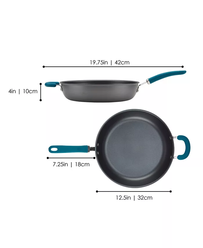 Rachael Ray Create Delicious Hard-Anodized Aluminum 12.5 Nonstick Deep Skillet