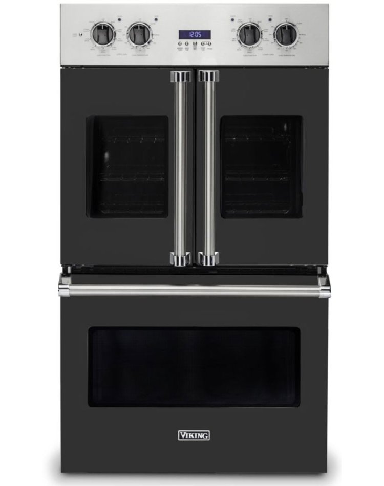 Viking 7 Series 30-Inch Electric Double French-Door Oven in Cast Black