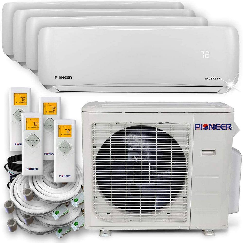 Pioneer Multi 48000 BTU 4 Ton 22.5 SEER Quad (4) Zone Wall Mount Air Conditioner Heat Pump 230-Volt 16 ft. WYS040GMHI22M4