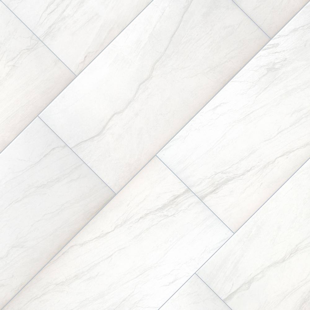 MSI Alexandra White 12 in. x 24 in. Matte Porcelain Marble Look Floor and Wall Tile (16 sq. ft.Case) NHDALEX12X24