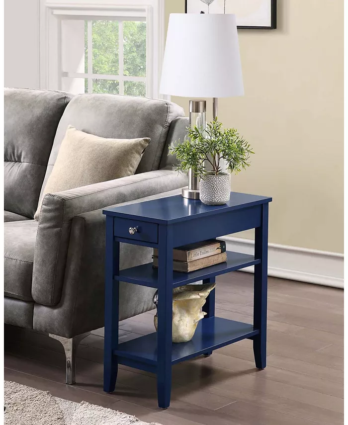 Convenience Concepts American Heritage Three Tier End Table With Drawer