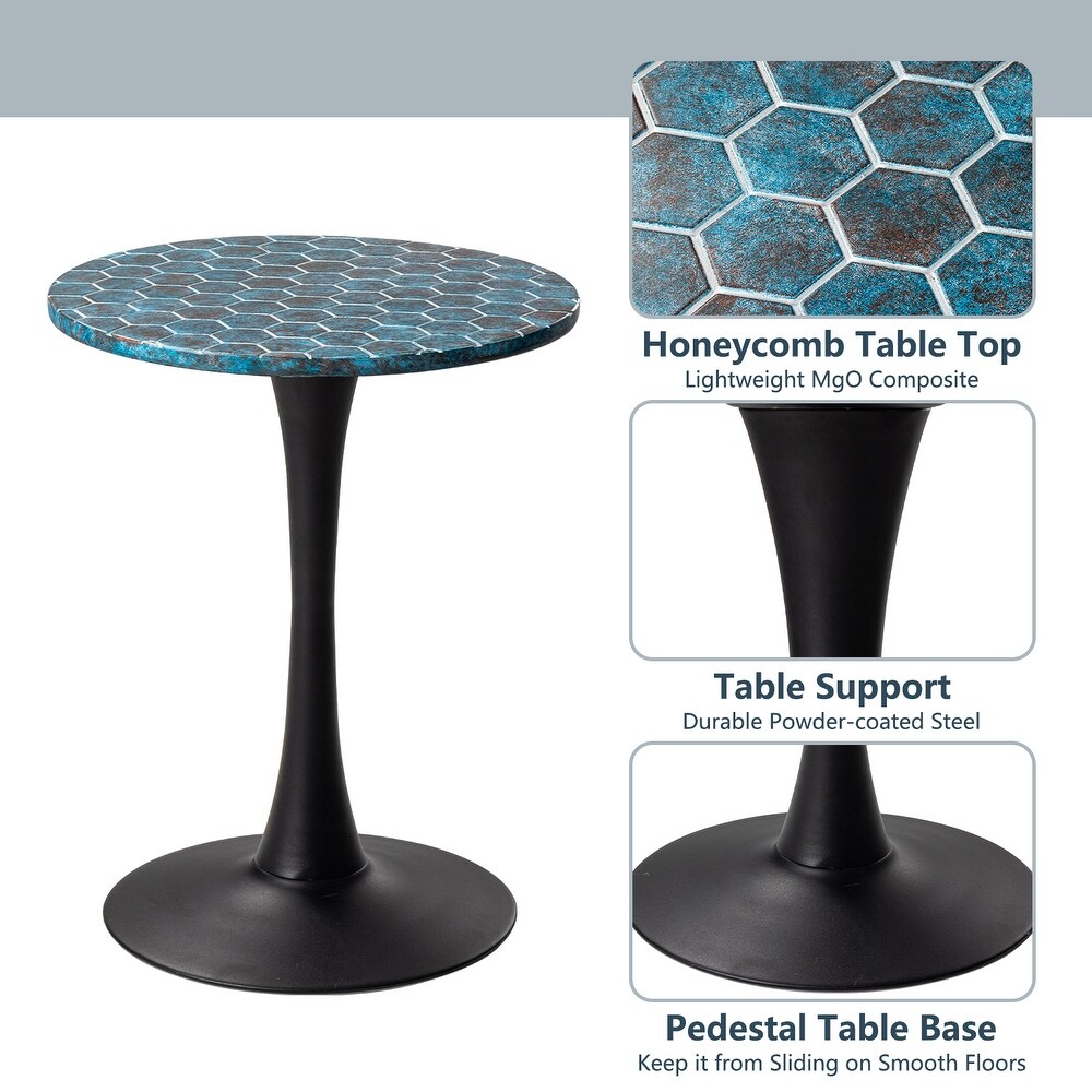 COSIEST Outdoor Patio Mosaic Bar Table