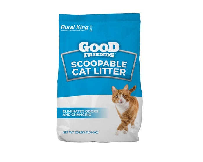 Good Friends Scoopable Cat Litter， 25 lb. Bag