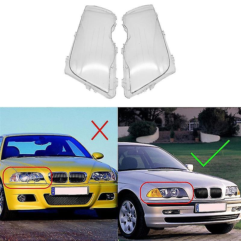 For- 4 Door E46 3 Series 1998-2001 Left Headlight Shell Lamp Shade Transparent Lens Cover Headlight