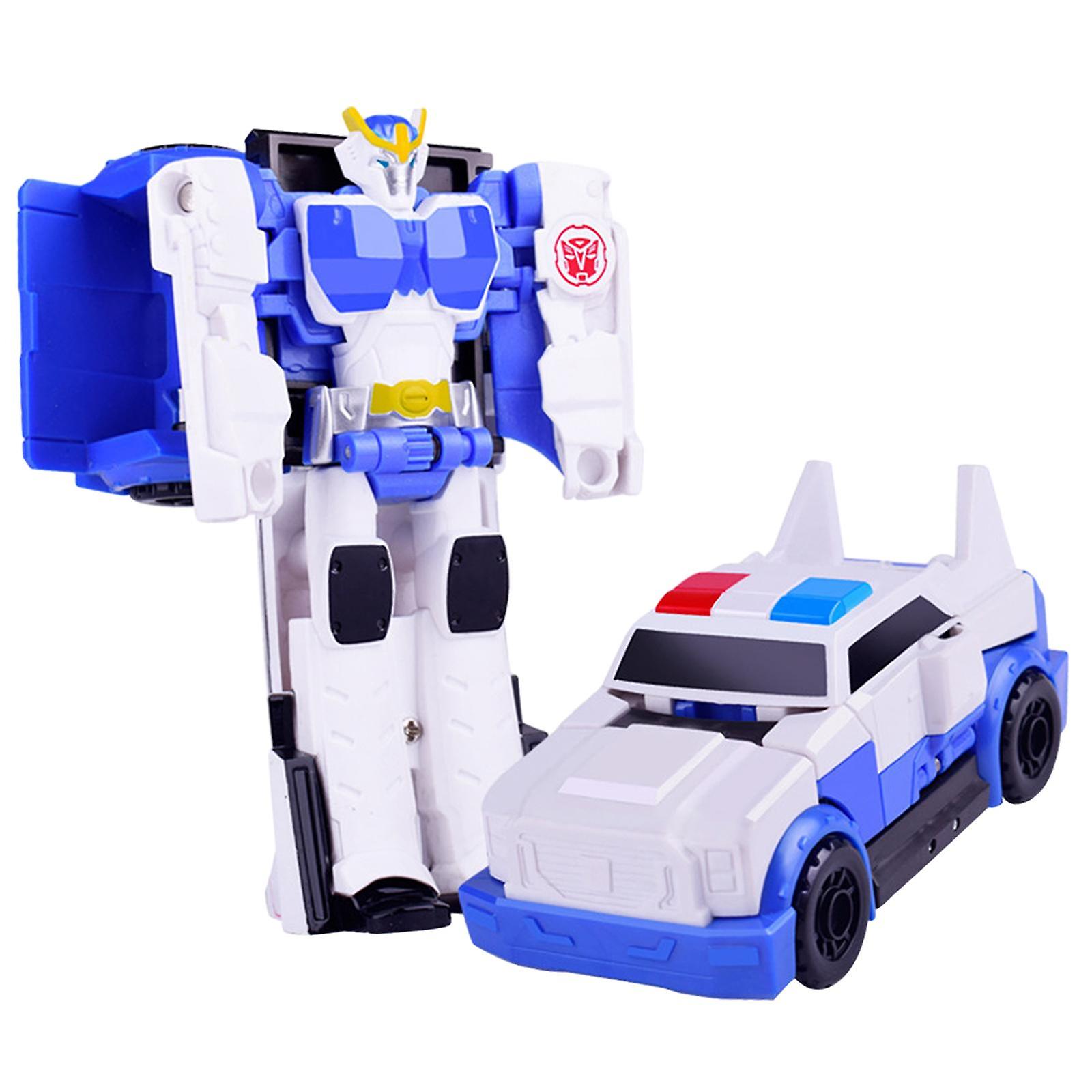 Deformed Car Robot Toys Construction Toys For Girls Boys Kids Birthday Gifts White