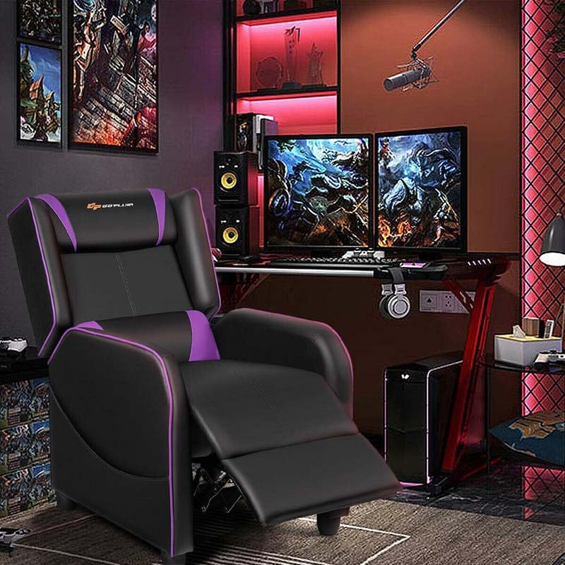 Massage Gaming Recliner Chair, Racing Style PU Leather Gaming Sofa, Living Room Sofa, Lounge Sofa, Home Theater Seat