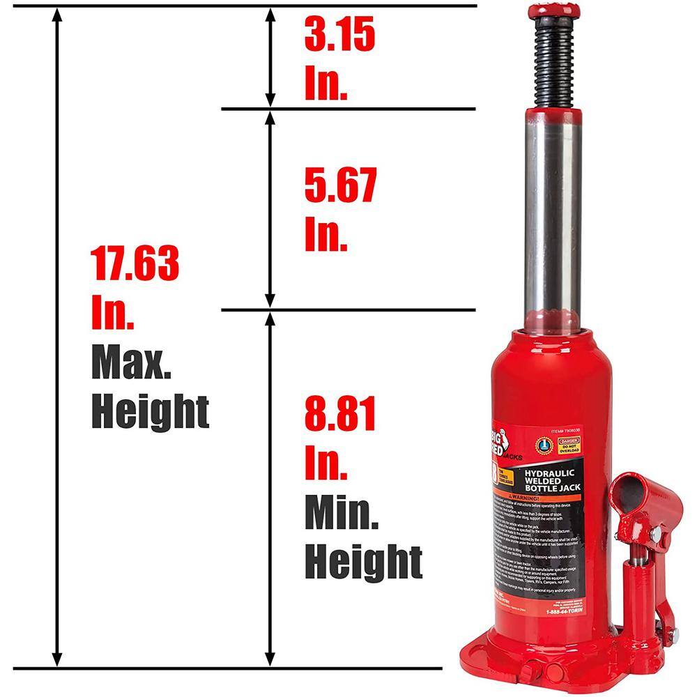 Big Red 8-Ton Bottle Jack TAM89792B