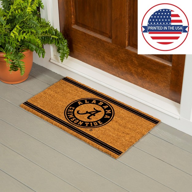 Evergreen University Of Alabama Logo Turf Mat Brown 28 X 16 Inches Indoor Outdoor Doormat