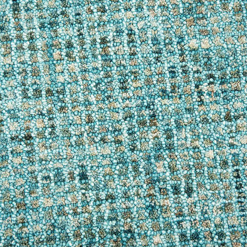 Rizzy Home Melissa Talbot Teal and White Rug