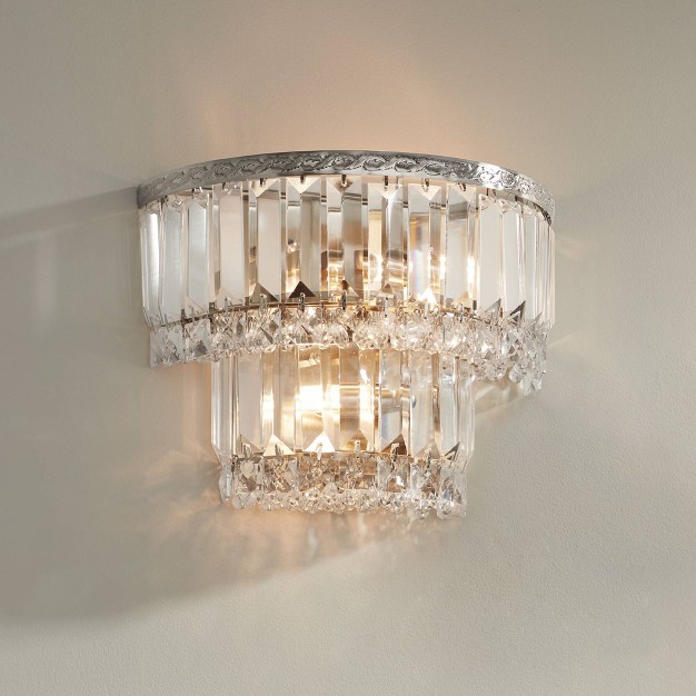 2 light Fixture Tiered Crystal For Bedroom Bathroom Vanity Home