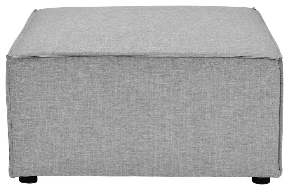 Lounge Loveseat Chaise Sofa  Fabric  Gray  Modern  Outdoor Patio Bistro   Transitional   Outdoor Loveseats   by House Bound  Houzz