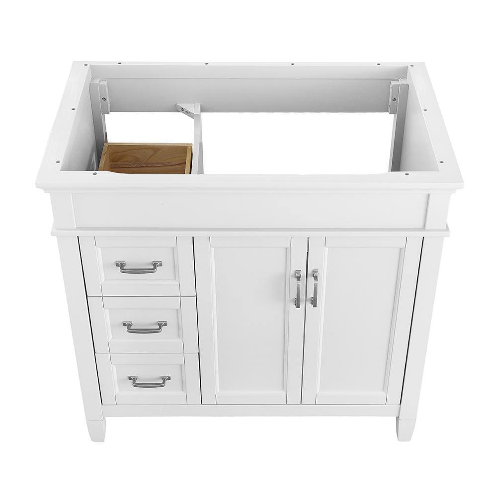 Home Decorators Collection Ashburn 36 in. W x 21.75 in. D Vanity Cabinet in White ASWA3621DL