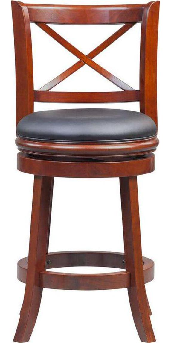 Boraam Georgia 24  Swivel Counter Stool Light Cherry  Crowdfused