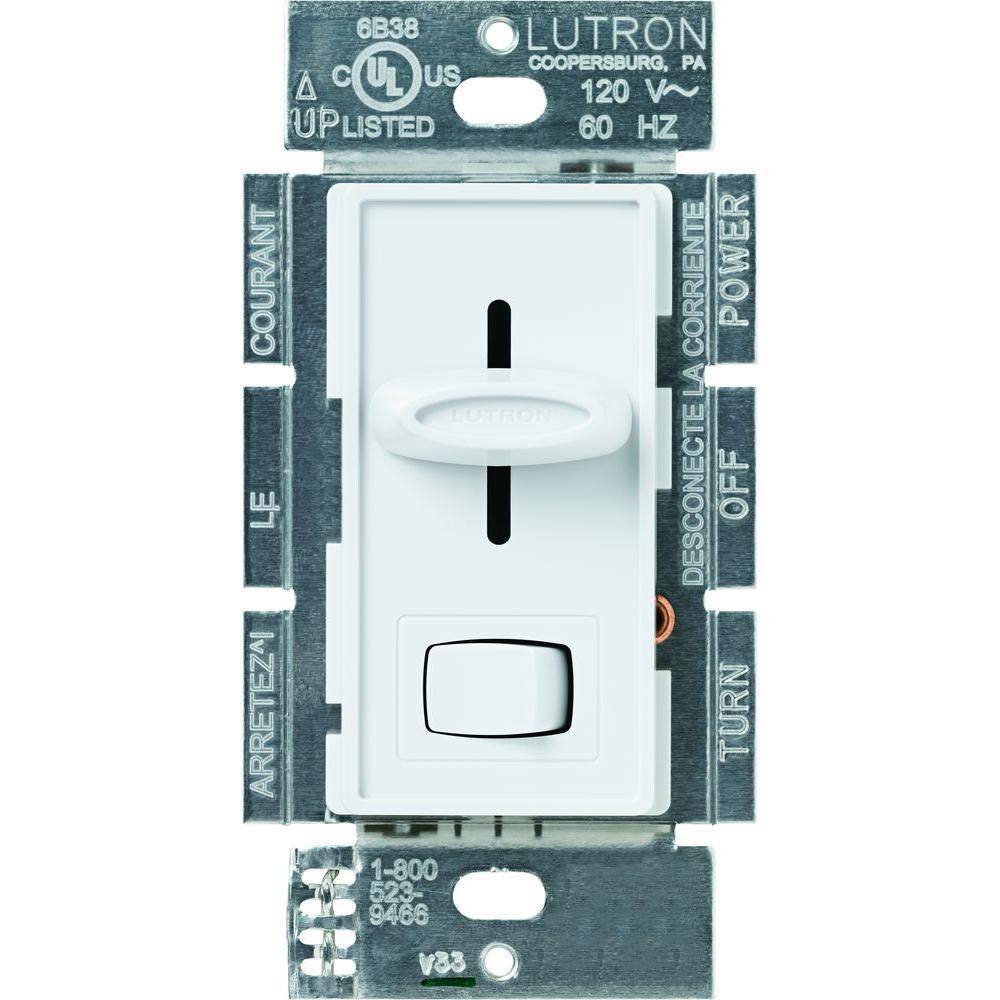 Lutron Skylark Dimmer Switch with Preset 1000-Watt IncandescentSingle Pole White (S-10P-WH) S-10P-WH