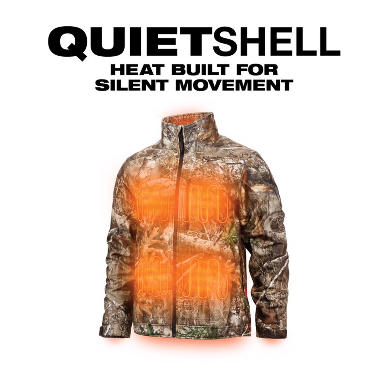 MW M12 Quietshell XXL Long Sleeve Men\u0027s Full-Zip Heated Jacket Kit Camouflage