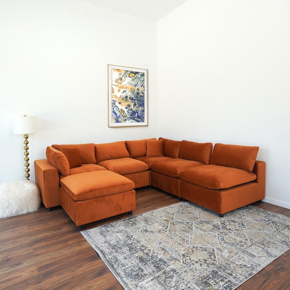 Yannie Mid Century Modern Modular Sectional Sofa