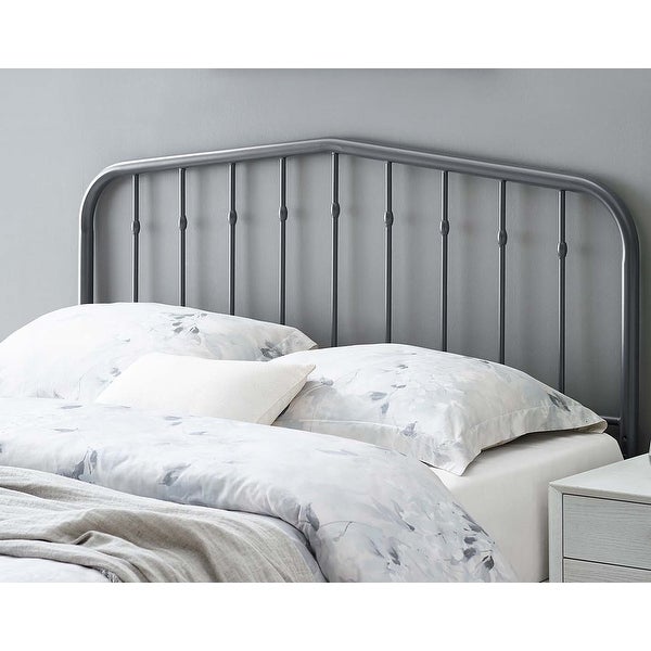 Camberly Arched King Size Grey Metal Headboard - - 31623747