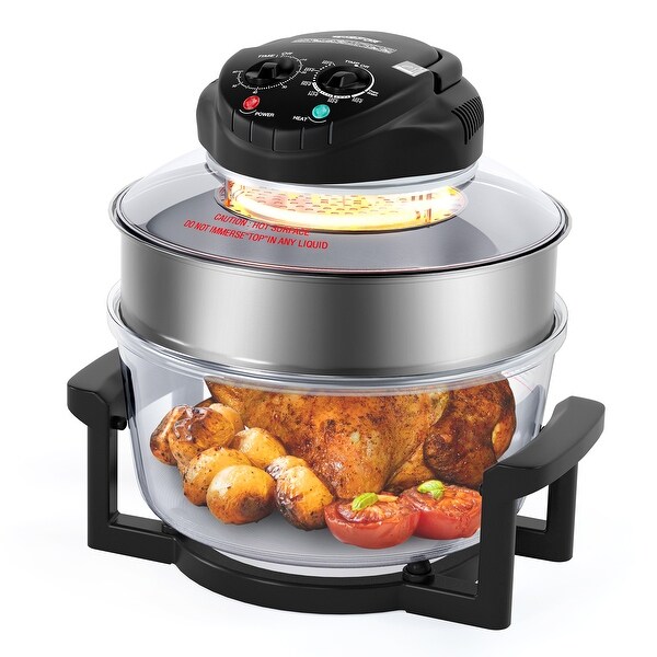 17 Quart 1400W Halogen Tabletop Oven Oil-Less Cooking Countertop - 12.6 inch