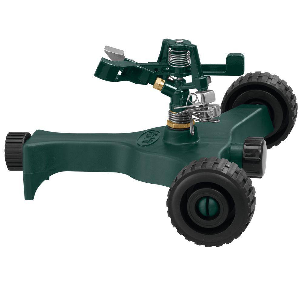 Orbit 20106 sq. ft. Zinc Impact Sprinkler with Plastic Wheel Base 27904