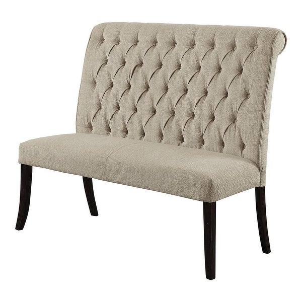 Furniture of America Sheila Contemporary Tufted Fabric 2-seater Dining Bench