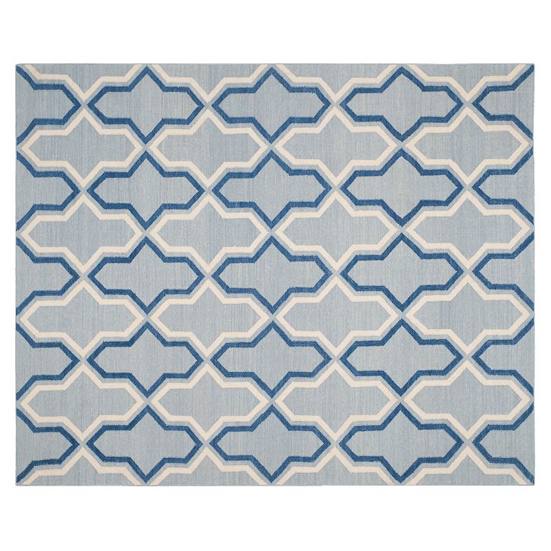 Safavieh Dhurries Flattened Quatrefoil Handwoven Flatweave Wool Rug