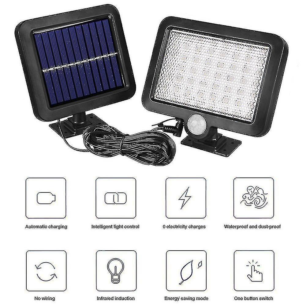 Outdoor Led Solar Waterproof Wall Lamp With Cable