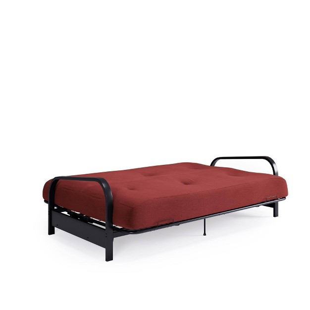 Full Axton Metal Arm Futon Frame With Mattress Room amp Joy