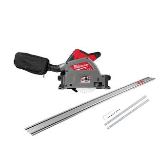 MW M18 FUEL 18-Volt Li-Ion Cordless Brushless 6-12 in. Plunge Cut Track Saw w106 in. Track Saw Guide RailTrack Connector 2831-20-48-08-0572-48-08-0574