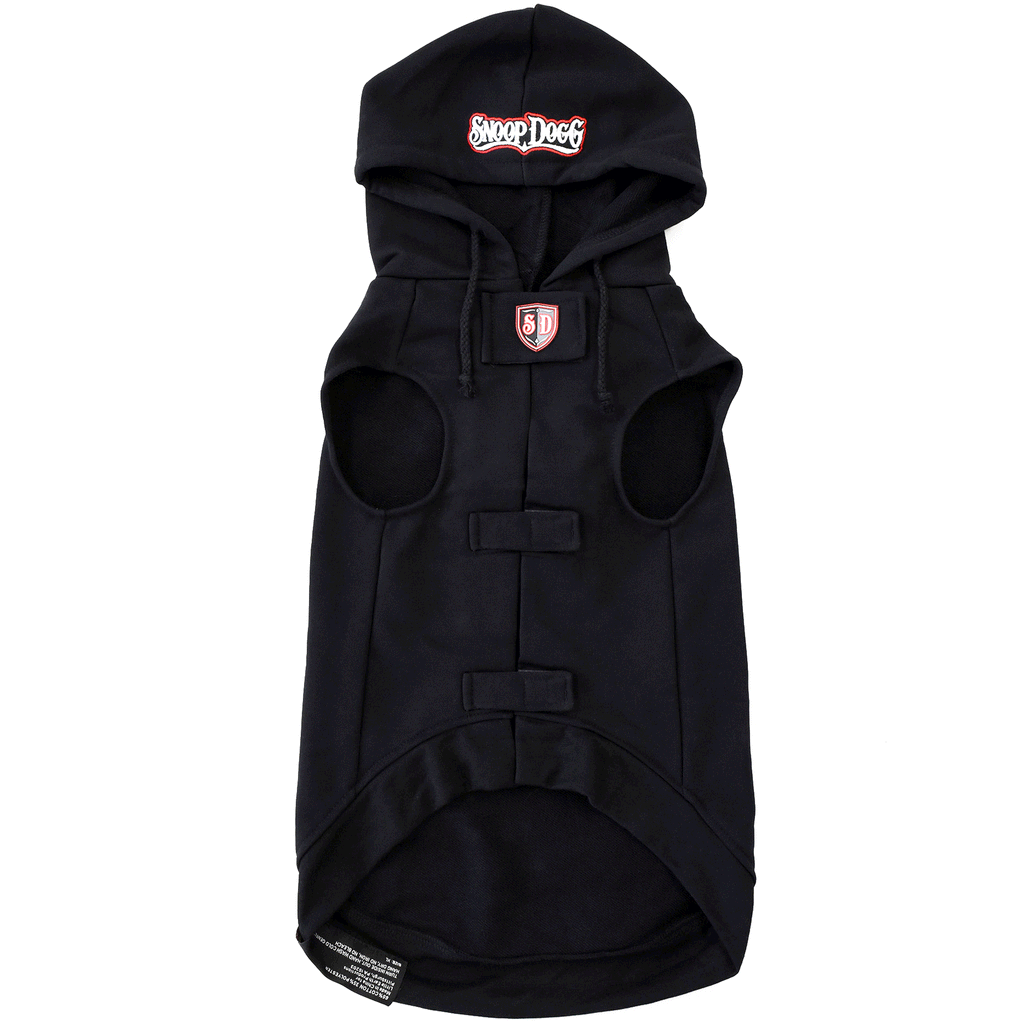 Snoop Doggie Doggs Deluxe Pet Hoodie for Dogs - Black