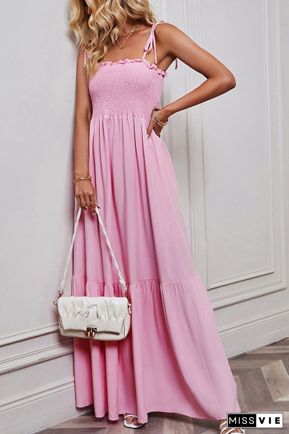 Plain Spaghetti Straps Maxi Dress