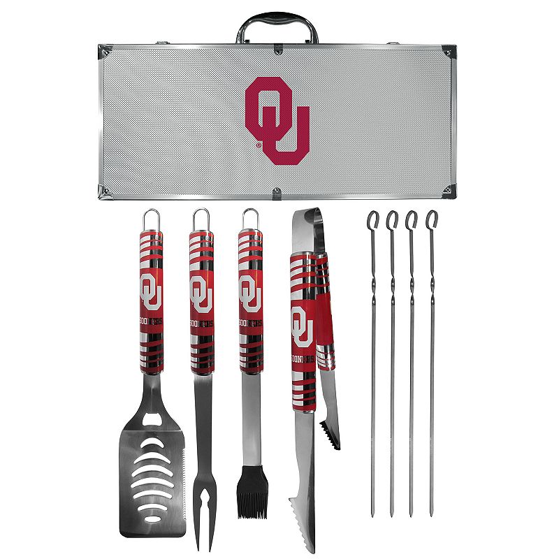 Oklahoma Sooners Tailgater 8-Piece BBQ Grill Set