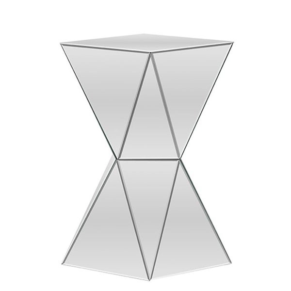 Rebecca Contemporary Multi-Faceted Mirrored Side Table