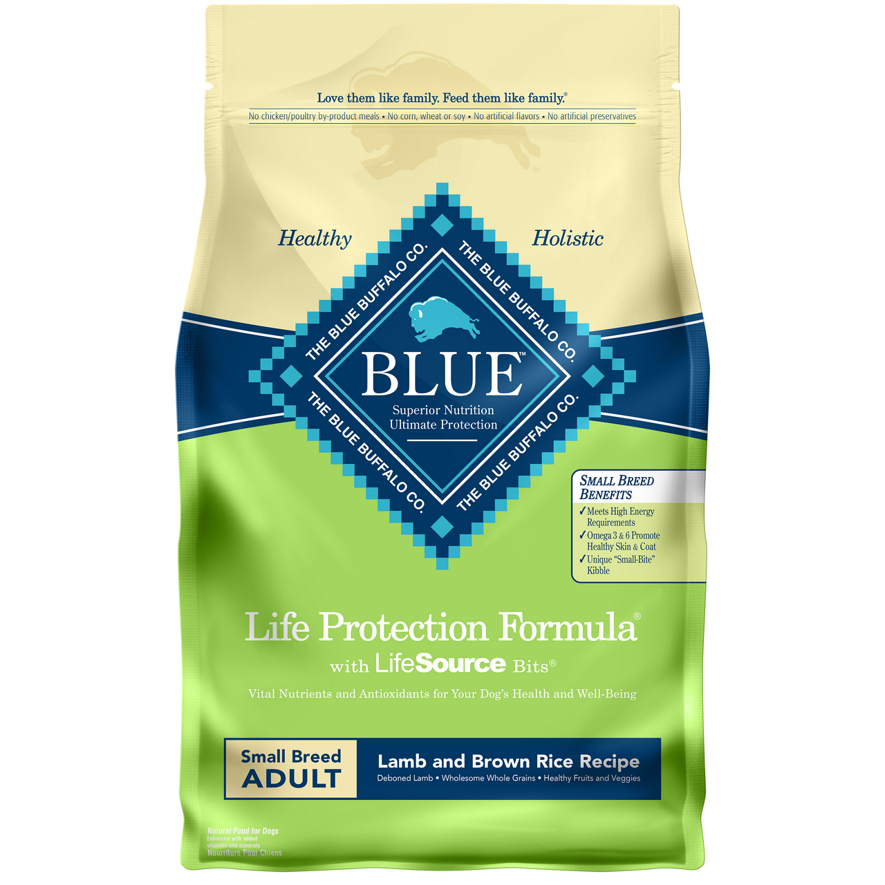 Blue Buffalo Life Protection Formula Small Breed Adult Lamb and Brown Rice Recipe Dog Food