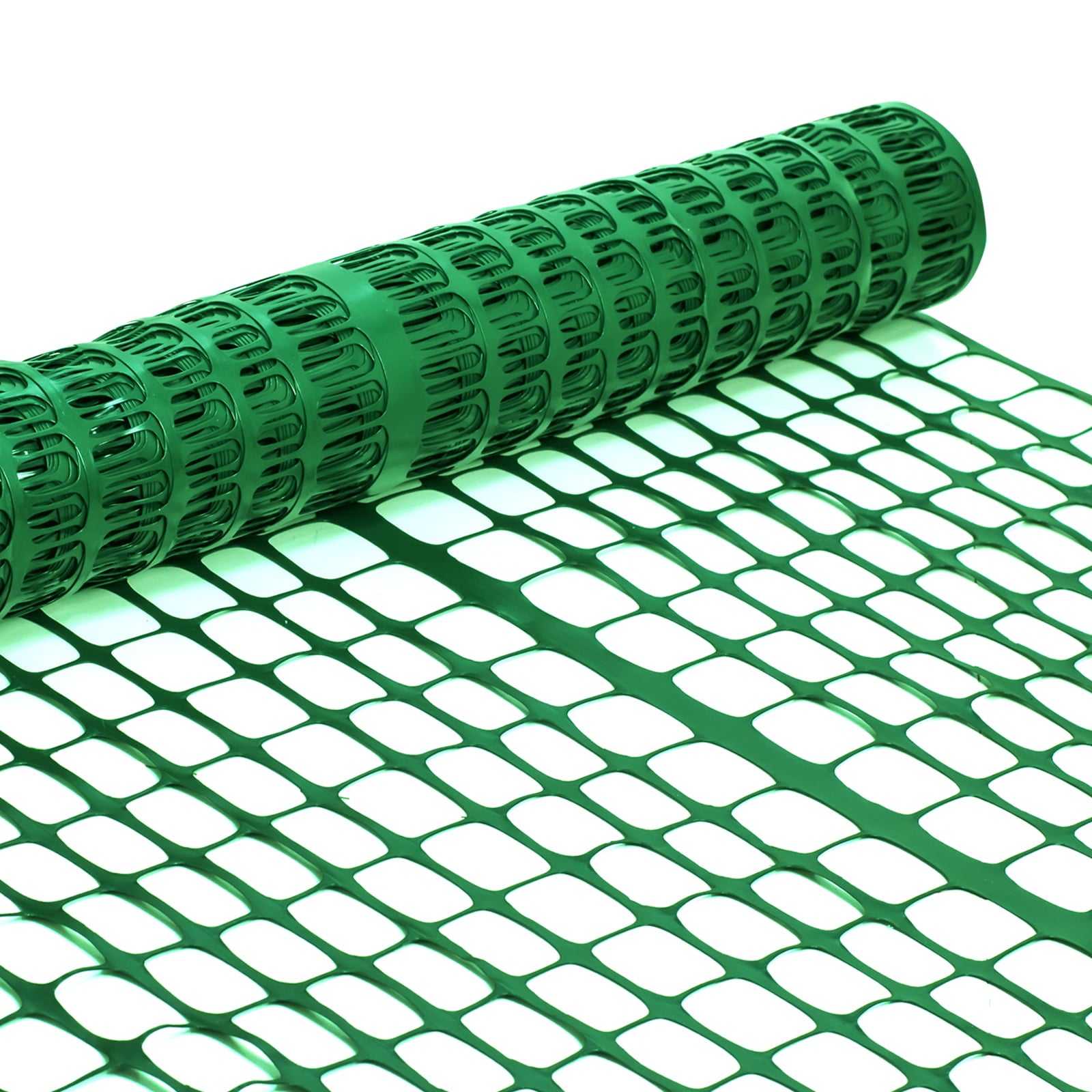 Bibana 4x100ft Garden Fence Outdoor Snow Fence Plastic Safety Netting Barrier for Patio, Porch, Backyard (Green)