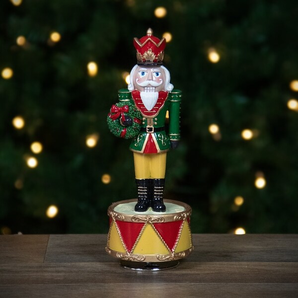 8.25 Musical Revolving Christmas Nutcracker Figure