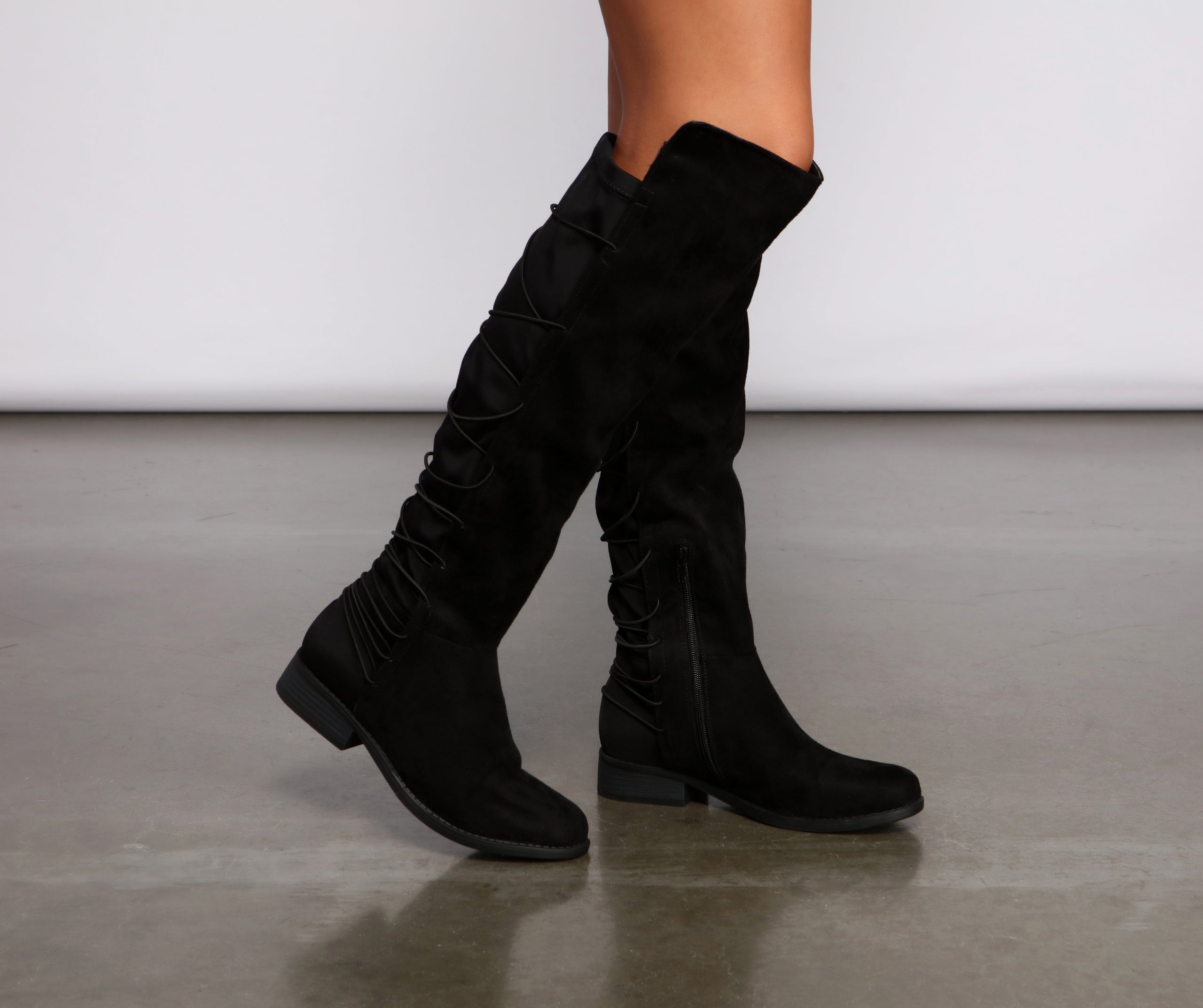 In the Details 50/50 Lace Back Boots