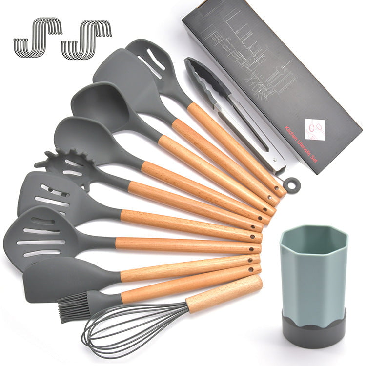 31 Piece of Silicone Utensil Set For Cooking W/ Holder High Quality Home Kitchen Cook Tool Heat Resistance Dishwasher Safe