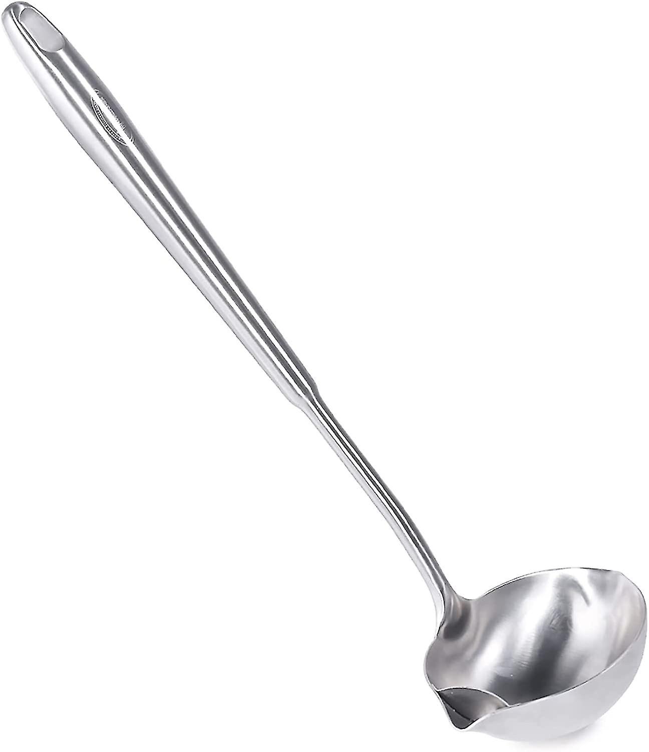 Ladle， Gravy Ladle Oil Skimmer Made Of 304 Stainless Steel， Ladle Ladle Skimmer Cooking Spoon Filter For Soups， Sauces， Stews And More